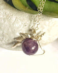 Amethyst Crystal Unicorn Charm Necklace - Italian Sterling Silver | February Birthstone DesignsbyNatureGems