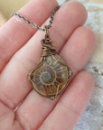 Ammonite Pendant - Antique Bronze DesignsbyNatureGems