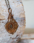 Ammonite Pendant - Antique Bronze DesignsbyNatureGems
