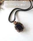Antique Bronze Black Tourmaline Necklace - October Birthstone DesignsbyNatureGems