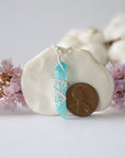 Aqua Aura Quartz Rock Crystal Point Necklace - Bright Silver DesignsbyNatureGems