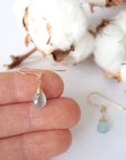 Aquamarine Drop Earrings - 14k Gold Designs by Nature Gems
