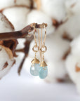 Aquamarine Drop Earrings - 14k Gold Designs by Nature Gems