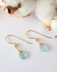 Aquamarine Drop Earrings - 14k Gold Designs by Nature Gems