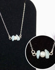 Aquamarine & Pearl - Charm Necklace Designs by Nature Gems