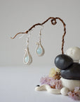 Aquamarine Silver Plated Drop U-Shape Earring Designs by Nature Gems
