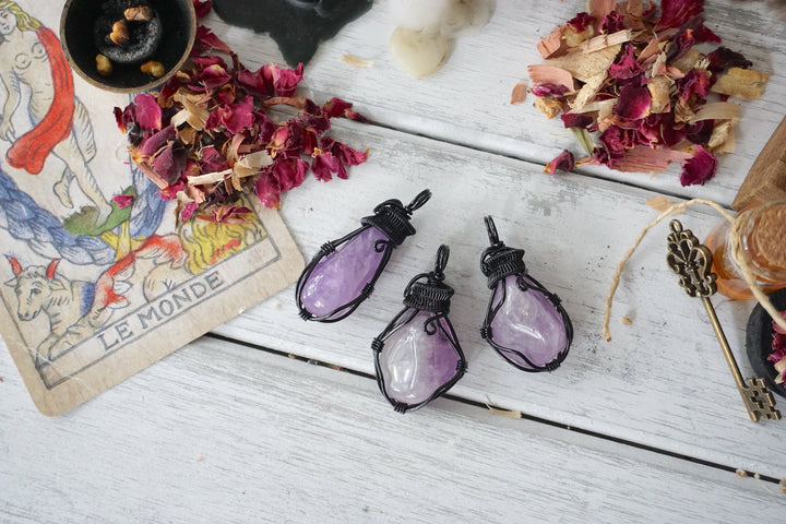 AURA FOUNDATION COLLECTION - Amethyst Crystal Necklace Designs by Nature Gems