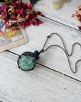 AURA FOUNDATION COLLECTION - Green Fluorite Crystal Necklace Designs by Nature Gems