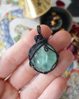 AURA FOUNDATION COLLECTION - Green Fluorite Crystal Necklace Designs by Nature Gems