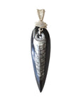 Black Fossil Pendant - Men's Necklace Designs by Nature Gems