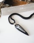 Black Fossil Pendant - Men's Necklace Designs by Nature Gems