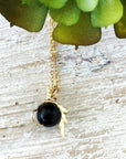 Black Obsidian Unicorn Charm Necklace – 14K Gold DesignsbyNatureGems