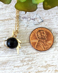 Black Obsidian Unicorn Charm Necklace – 14K Gold DesignsbyNatureGems