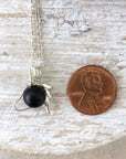 Black Obsidian Unicorn Charm Necklace – Italian Sterling Silver DesignsbyNatureGems