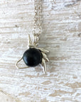 Black Obsidian Unicorn Charm Necklace – Italian Sterling Silver DesignsbyNatureGems