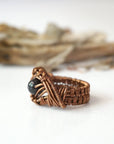 Black Tourmaline Ring-Antique Bronze Designs by Nature Gems