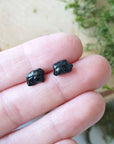 Black Tourmaline Stud Earrings DesignsbyNatureGems