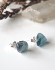 Blue Fluorite Stud Earrings Designs by Nature Gems