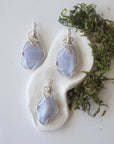 Blue Lace Agate Necklace - Silver Necklace DesignsbyNatureGems