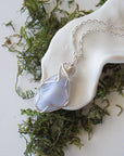 Blue Lace Agate Necklace - Silver Necklace DesignsbyNatureGems