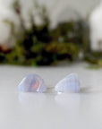 Blue Lace Agate Stud Earrings - Sterling Silver Designs by Nature Gems