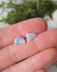 Blue Lace Agate Stud Earrings - Sterling Silver Designs by Nature Gems