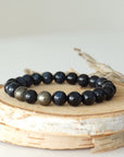 Blue Tiger’s Eye Mala Bracelet - Healing Crystal for Meditation, Intuition, and Drive DesignsbyNatureGems