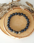 Blue Tiger’s Eye Mala Bracelet - Healing Crystal for Meditation, Intuition, and Drive DesignsbyNatureGems