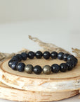 Blue Tiger’s Eye Mala Bracelet - Healing Crystal for Meditation, Intuition, and Drive DesignsbyNatureGems