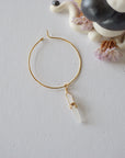 Clear Quartz Gold Plated Hoop Earring Designs by Nature Gems