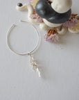 Clear Quartz Silver Plated Hoop Earring Designs by Nature Gems