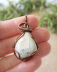 Common Opal Pendant Necklace - Antique Brass Designs by Nature Gems