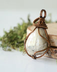 Common Opal Pendant Necklace - Antique Brass Designs by Nature Gems