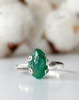 (Copy) Emerald Adjustable Ring - Sterling Silver Designs by Nature Gems