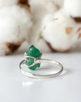 (Copy) Emerald Adjustable Ring - Sterling Silver Designs by Nature Gems