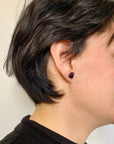 Dark Amethyst Earrings - Gold and Silver DesignsbyNatureGems