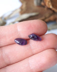 Dark Amethyst Earrings - Gold and Silver DesignsbyNatureGems