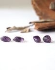Dark Amethyst Earrings - Gold and Silver DesignsbyNatureGems