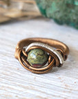 Dragon’s Blood Ring - Antique Bronze Wire Wrapped DesignsbyNatureGems