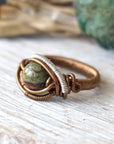 Dragon’s Blood Ring - Antique Bronze Wire Wrapped DesignsbyNatureGems