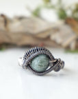 Emerald Antiqued Sterling Silver Ring Designs by Nature Gems