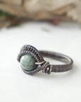 Emerald Antiqued Sterling Silver Ring Designs by Nature Gems