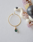Emerald Gold Plated Hoop Earring Designs by Nature Gems