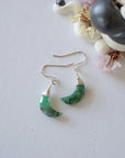 Emerald Sterling Silver Moon Earring Designs by Nature Gems