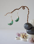 Emerald Sterling Silver Moon Earring Designs by Nature Gems