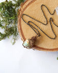 Fire Opal Pendant Necklace - Antique Bronze Designs by Nature Gems