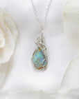 Fire Opal Pendant Necklace - Sterling Silver Designs by Nature Gems