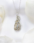 Fire Opal Pendant Necklace - Sterling Silver Designs by Nature Gems