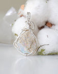 Fire Opal Pendant Necklace - Sterling Silver Designs by Nature Gems