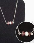 Garnet & Pearl - Charm Necklace Designs by Nature Gems